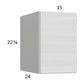 RTA Euro White Grain 15" x 22-5/8" x 24" Wall Cabinet