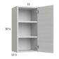 RTA Euro White Grain 15" x 30-1/4" Wall Cabinetwith 1 Finished End Panell