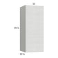 RTA Euro White Grain 15" x 35-1/4" Wall Cabinet with 1 Finished End Panel