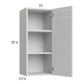RTA Euro White Grain 15" x 35-1/4" Wall Cabinet with 1 Finished End Panel