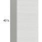 RTA Euro White Grain 15" x 40-1/4" Wall Cabinet with 1 Finished End Panel