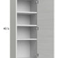 RTA Euro White Grain 15" x 40-1/4" Wall Cabinet with 1 Finished End Panel