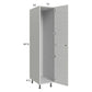 RTA Euro White Grain 15" x 71-1/4" Open Utility Cabinet with 1 Door