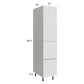 RTA Euro White Grain 15" x 71-1/4" Utility Cabinet with 1 Door, 2 Drawers and 1 Inner Drawer