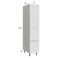 RTA Euro White Grain 15" x 71-1/4" Utility Cabinet with 1 Door, 2 Drawers and 1 Inner Drawer and 1 Finished End Panel