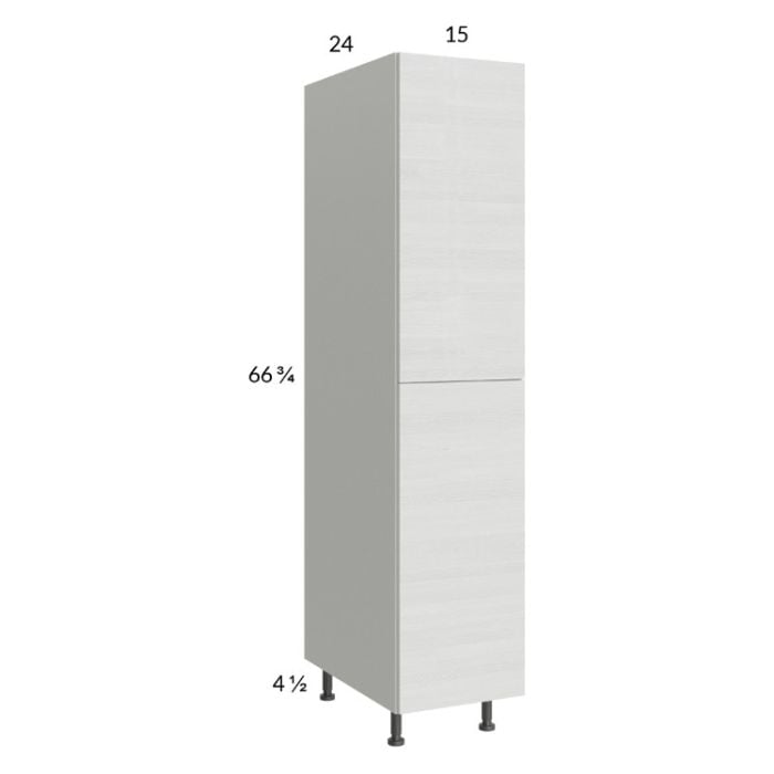 RTA Euro White Grain 15" x 71-1/4" Utility Cabinet with 1 Door
