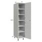 RTA Euro White Grain 15" x 71-1/4" Utility Cabinet with 1 Door and 1 Finished End Panel