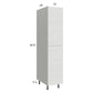 RTA Euro White Grain 15" x 71-1/4" Utility Cabinet with 1 Door and 2 Finished End Panels