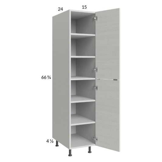RTA Euro White Grain 15" x 71-1/4" Utility Cabinet with 1 Door