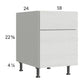 RTA Euro White Grain 18" 2-Drawer Desk Base Cabinet with 2 Finished End Panels