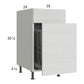 RTA Euro White Grain 18" Base Cabinet with Double Trashcan Pullout