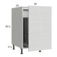 RTA Euro White Grain 18" Full Height Door Base Cabinet with Double Trashcan Pullout