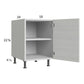 RTA Euro White Grain 18" Full Height Door Desk Base Cabinet