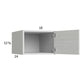 RTA Euro White Grain 18" x 12-5/8" x 24" Wall Cabinet with 1 Finished End Panel