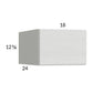 RTA Euro White Grain 18" x 12-5/8" x 24" Wall Cabinet with 2 Finished End Panels