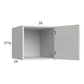 RTA Euro White Grain 18" x 17-5/8" x 24" Wall Cabinet