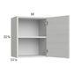 RTA Euro White Grain 18" x 22-5/8" Wall Cabinet with 1 Finished End Panel