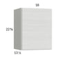 RTA Euro White Grain 18" x 22-5/8" Wall Cabinet with 2 Finished End Panels