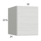 RTA Euro White Grain 18" x 22-5/8" x 24" Wall Cabinet with 1 Finished End Panel