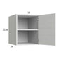 RTA Euro White Grain 18" x 22-5/8" x 24" Wall Cabinet with 2 Finished End Panels
