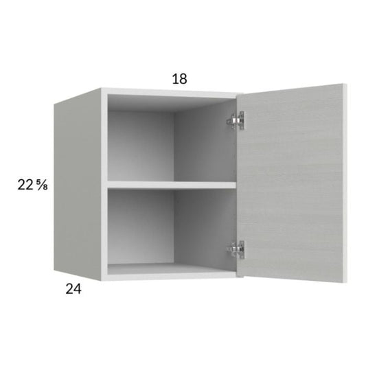 RTA Euro White Grain 18" x 22-5/8" x 24" Wall Cabinet with 2 Finished End Panels