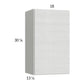 RTA Euro White Grain 18" x 30-1/4" Wall Cabinet