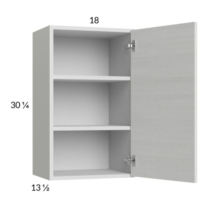 RTA Euro White Grain 18" x 30-1/4" Wall Cabinet