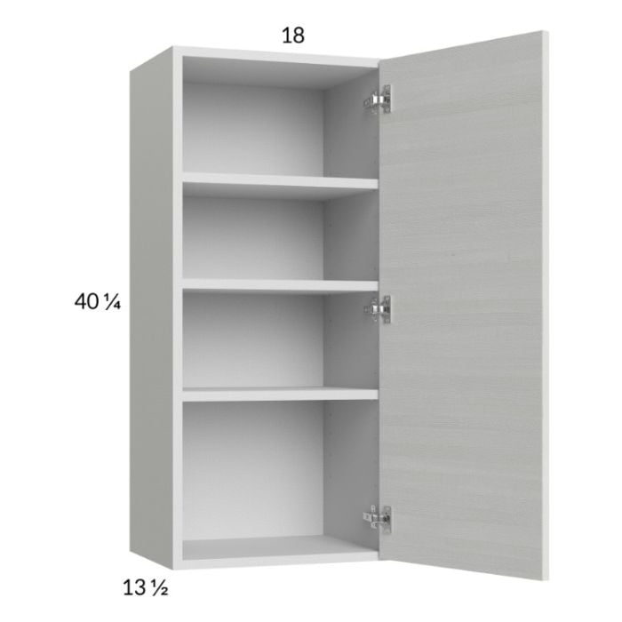 RTA Euro White Grain 18" x 40-1/4" Wall Cabinet