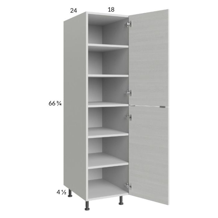 RTA Euro White Grain 18" x 71-1/4" Utility Cabinet with 1 Door and 2 Finished End Panels