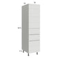 RTA Euro White Grain 18" x 71-1/4" Utility Cabinet with 1 Door and 3 Drawers and 1 Finished End Panel