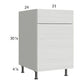 RTA Euro White Grain 21" Base Cabinet with 1 Finished End Panel