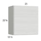 RTA Euro White Grain 21" x 22-5/8" Wall Cabinet