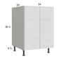 RTA Euro White Grain 24" Full Height Door Base Cabinet with 1 Finished End Panel