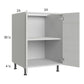 RTA Euro White Grain 24" Full Height Door Base Cabinet with 1 Finished End Panel