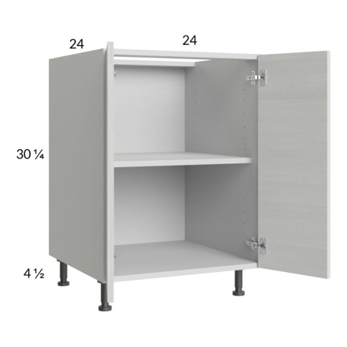 RTA Euro White Grain 24" Full Height Door Base Cabinet