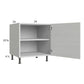 RTA Euro White Grain 24" Full Height Door Desk Base Cabinet with 1 door and 2 Finished End Panels