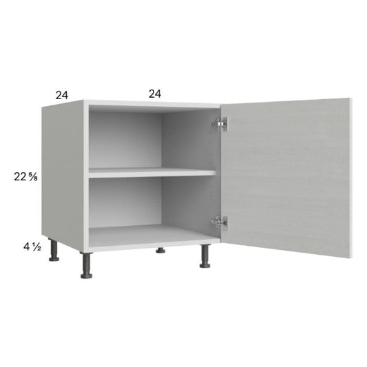 RTA Euro White Grain 24" Full Height Door Desk Base Cabinet with 1 door and 2 Finished End Panels