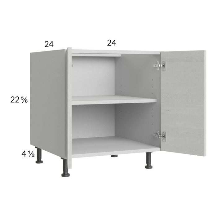 RTA Euro White Grain 24" Full Height Door Desk Base Cabinet