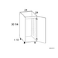 RTA Euro White Grain 24" Full Height Door Sink Base Cabinet with 1 Door and 1 Finished End Panel