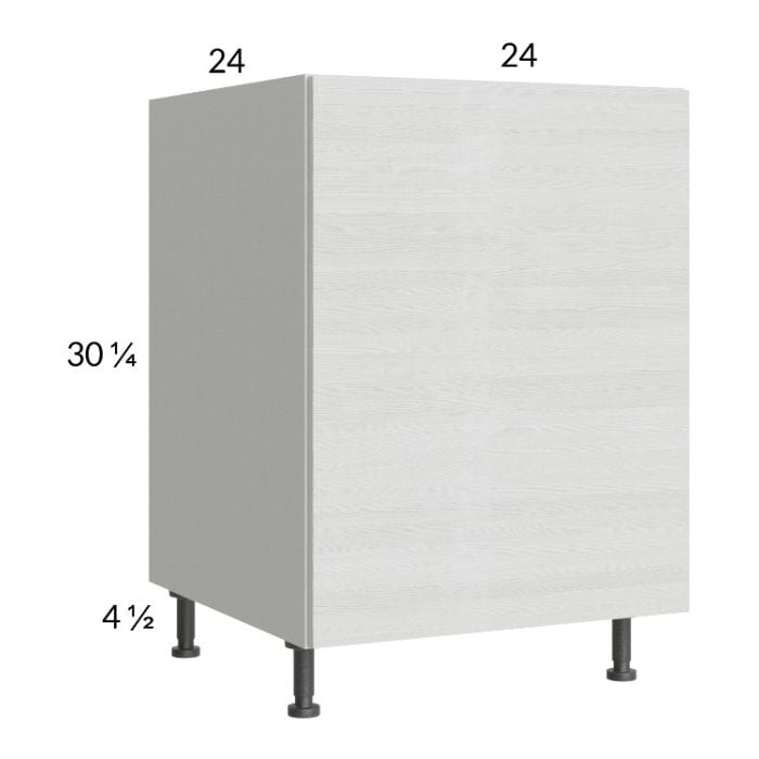 RTA Euro White Grain 24" Full Height Door Sink Base Cabinet with 1 Door and 2 Finished End Panels