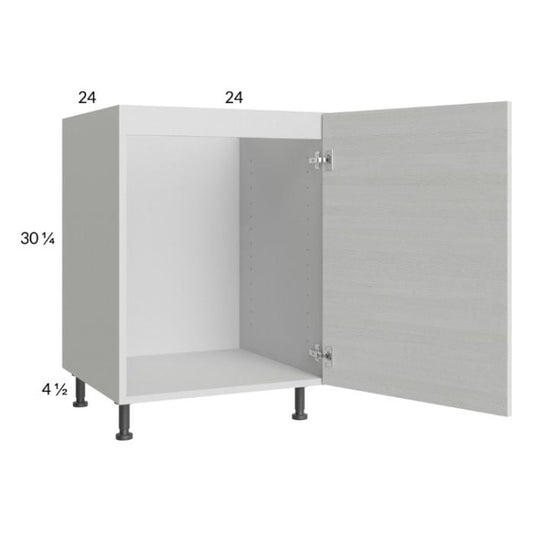 RTA Euro White Grain 24" Full Height Door Sink Base Cabinet with 1 Door
