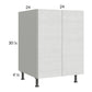 RTA Euro White Grain 24" Full Height Door Sink Base Cabinet with 2 Finished End Panels