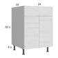 RTA Euro White Grain 24" Sink Base Cabinet