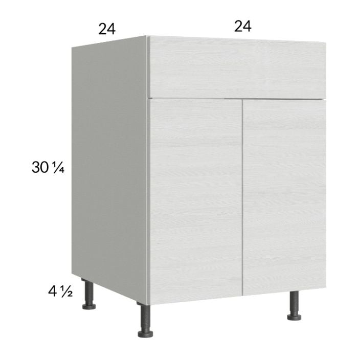 RTA Euro White Grain 24" Sink Base Cabinet
