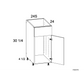 RTA Euro White Grain 24" Sink Base Cabinet with 1 door with 1 Finished End Panel