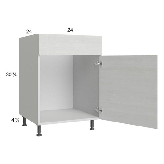 RTA Euro White Grain 24" Sink Base Cabinet with 1 door