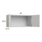 RTA Euro White Grain 24" x 12-5/8" Wall Cabinet with 1 Finished End Panel