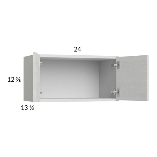 RTA Euro White Grain 24" x 12-5/8" Wall Cabinet with 2 Finished End Panels