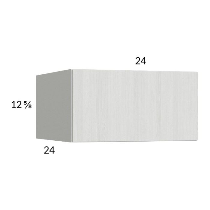 RTA Euro White Grain 24" x 12-5/8" x 24" Flip Up Door Wall Cabinet with 1 Finished End Panel