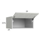 RTA Euro White Grain 24" x 12-5/8" x 24" Flip Up Door Wall Cabinet with 1 Finished End Panel